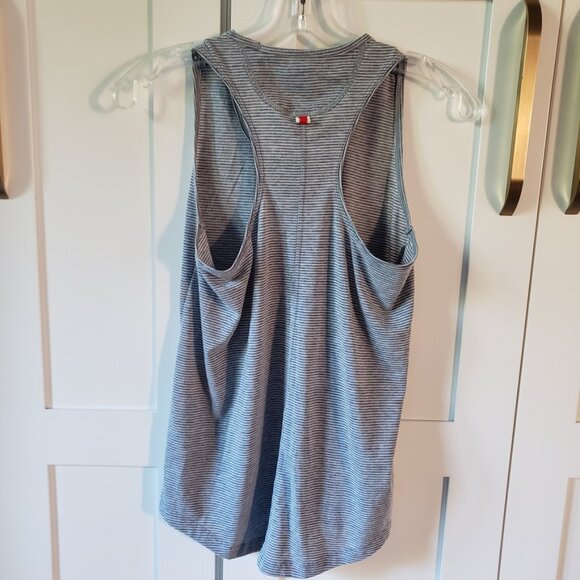 Tracksmith Racerback Tank Womens S Striped Blue - Picture 3 of 8